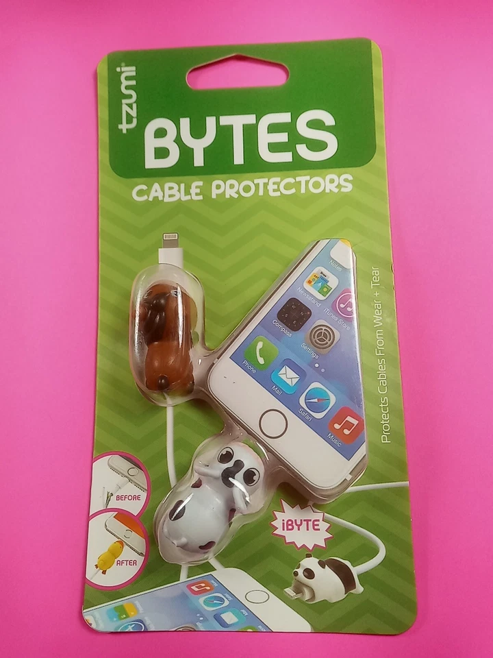 Tzumi Cord Bytes Phone Cable Protectors Horse and Cow