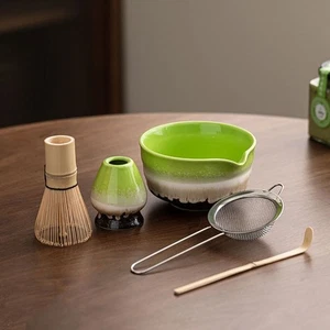 5Pcs/Set Tea Sticks Matcha Whisk Set Ceramic Matcha Bowl Home Brewing - Picture 1 of 18