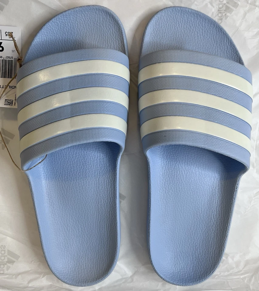Adidas Adilette Aqua Slip On Slides Blue Beach Shower IE8919 Womens Size 9