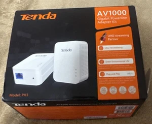 2 adaptateurs CPL Tenda Gigabit AV1000 4K HD 1000Mbps + câbles Cat5e - Photo 1/4