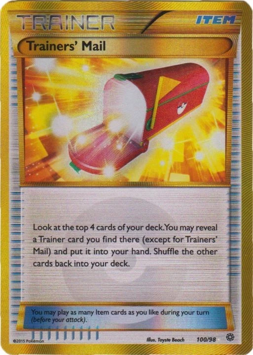 1x Correo de Entrenadores - 100/98 - Secreto Raro Ligeramente Jugado Pokemon XY-- Antiguo Ori Foto 1 de 1