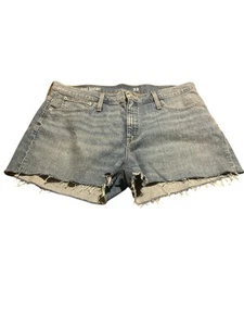J Crew Jean Shorts Womens 33 Mid-Rise Cut-Off 5-Pocket Stretch Denim Light Blue - Picture 1 of 7
