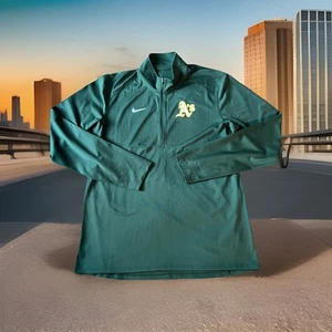 NIKE Oakland Athletics A’s Men’s Large Pullover Pacer Green 1/2 Zip Dri-Fit MLB - Picture 1 of 5