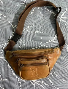 Riñonera de Colección Genuina Cuero Katz Marrón Bandolera Cuero Correa Bolsillos - Imagen 1 de 12