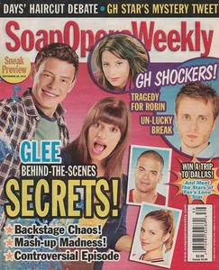 Soap Opera Weekly Sept 28, 2010 GLEE-LEA MICHELE-TYLER CHRISTOPHER-JONATHAN JACK - Picture 1 of 1
