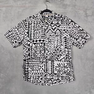 Camisa Quicksilver Waterman Hombre Grande Gris Negra Geométrica AOP - Imagen 1 de 9