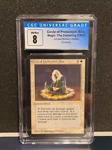 MTG ALFA --- CÍRCULO DE PROTECCIÓN: AZUL --- ¡Común! ¡Magia! CGC 8.0 (8)! Casi nuevo/como nuevo - Imagen 1 de 3