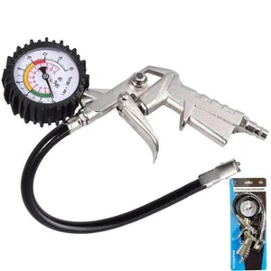 Toolzone Air Line Tyre Pump Inflator Pressure Dial Gauge Compressor 1/4" BSP - Picture 1 of 3