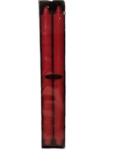 ROOT gentry 15-inch-tall candles Red Tapers New In Box Grecian Beeswax - Picture 1 of 14