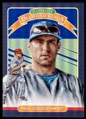2020 Panini Donruss Paul Goldschmidt Diamond Kings Blue Parallel St. Louis - Image 1 of 2
