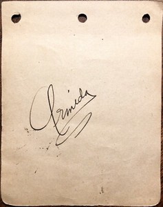 ARMIDA AUTOGRAPHED SIGNED VINTAGE 1930s ALBUM PAGE Border Romance The Gay Amigo