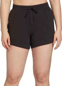 DSG ' GIRLS ' SPORT FLEECE MID-RISE SHORTS ' PURE BLACK ' - SIZE MEDIUM - Picture 1 of 3