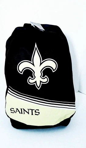 New Orleans Saints School Travel Backpack NFL Football New Size 18x12x5 Cover