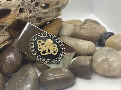 NAUTICAL Octopus Steampunk Money Clip Stainless Steel UNIQUE Quality Wedding - Image 1 of 4