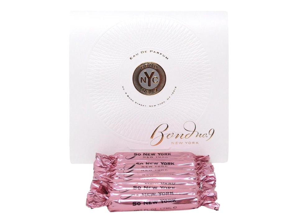 BOND NO 9 SO NEW YORK 1,7 ml .057 fl oz x 10 viales de muestra de spray de perfume Foto 1 de 1