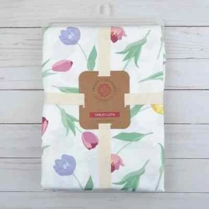 Fabric Tablecloth Spring Flowers Floral 60x102 Tulip Breeze - Picture 1 of 3