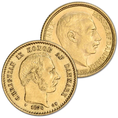 Denmark Gold 10 Kroner .1296 oz - Average Circulated - Random Date - Image 1 of 2