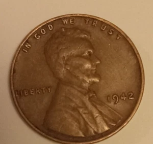 1942 Lincoln Penny L ON RIM IN "LIBERTY" Error - No Mint Mark - Picture 1 of 4