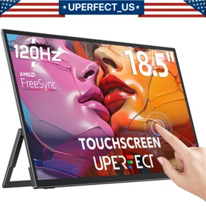 UPERFECT 18.5'' Portable Touchscreen 120hz Monitor w/VESA & 180° Adjustable Used - Picture 1 of 24