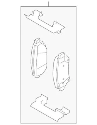 Juego de pastillas de freno de disco delanteras originales GM 1998-2002 Cadillac Deville Seville 19152643 Foto 1 de 2