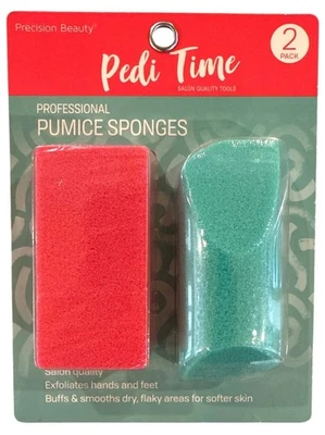 2 esponjas de piedra pómez profesionales SWISSCO Precision Beauty Pedi Time rojas y verdes Foto 1 de 2