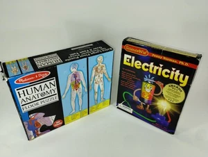 Melissa And Doug Human Anatomy Floor Puzzle & Science Wiz Electricity Experiment - Picture 1 of 8