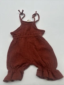 Kids Tales Romper Youth Girl Size 70 Orange Solid ..#25645 - Picture 1 of 8