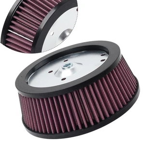 Red Air Cleaner Filter Element For Harley Dyna 1999-2017 Softail 00-17 Touring - Picture 1 of 10