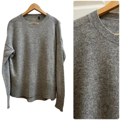 Suéter Pullover Theory Karenia L Gris Cachemira Cuello Redondo Talla XL Ligero  Foto 1 de 4