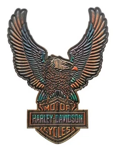 Harley-Davidson Vivid Bar & Shield Eagle Outdoor Wall Decor, Custom Shaped Wood - Picture 1 of 2