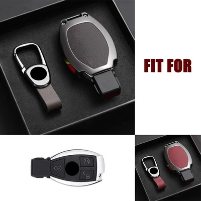 Zinc Alloy Leather Car Key Case cover For Benz E S G B C SLC SLK ML GLS GLK A - Image 1 of 4