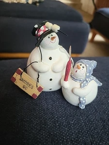 De colección Raro SGE Sandi Gore Evans S’mores Fabricación y Venta Muñecos de Nieve Adorno - Imagen 1 de 5