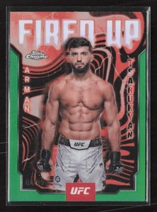 2025 Topps UFC Chrome #FUP-6 Aran Tsarukyan Fired Up Green Refractor /99 - Picture 1 of 2
