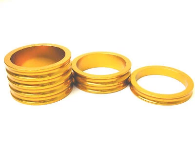 3 pc Bike Bicycle Stem Aluminum Spacer 1-1/8" 20 10 5mm - Image 1 of 2