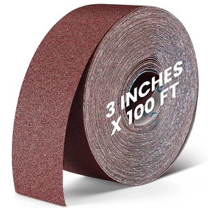 80 Grit Abrasive Sandpaper Roll 3'' X 100 Ft Long Roll of Emery Cloth Sand Paper - Picture 1 of 12