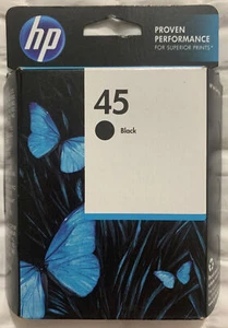 Cartucho de tinta negra HP 45 51645A nuevo original fabricante de equipos originales sellado paquete a granel envío gratuito - Imagen 1 de 12