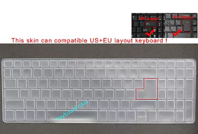 Keyboard Protector Skin Cover for Acer A715-71 A715-71G A717-71 A717-71G,A615-51 - Image 1 of 4