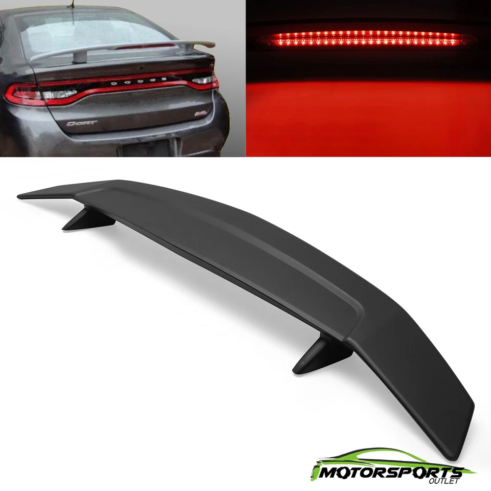 For 16-18 Honda Civic FC 10TH Gen R Style Rear Truck Spoiler Wing w/ Led Light Foto 1 de 4