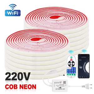 230V Neon COB LED Streifen Flex Stripe IP67 APP/WIFI REMOTE Lichtschlauch Leiste - Bild 1 von 25