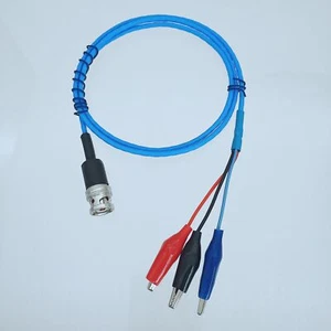 Triaxial TRB Stecker auf Alligator Clip M17/176 1553B einzelnes abgeschirmtes Kabel 1 ~ 9 Fuß - Bild 1 von 3