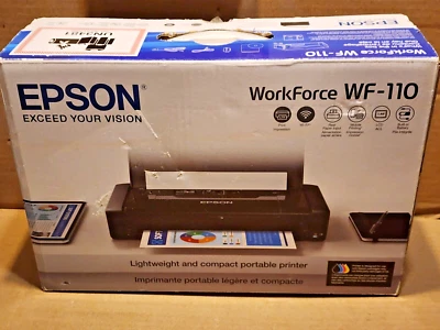 Epson WorkForce WF-110 Lightweight & Compact Portable Printer Wi-Fi + CD + AC - Image 1 of 4