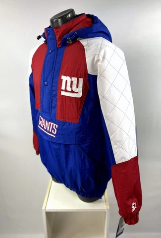 NEW YORK GIANTS 2022 Starter Hooded Half Zip Pullover Jacket S M L XL 2X Cover