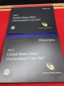 2012 P&D U.S. Mint Uncirculated 28pc Coin Sets w/COA Pre-owned - Picture 1 of 6