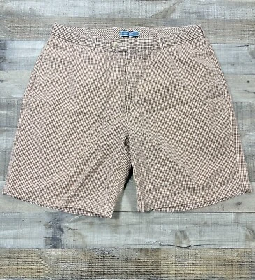 Peter Millar Shorts Mens 38 Brown Gingham Seersucker Golf Outdoor Crown Bottoms - Image 1 of 4