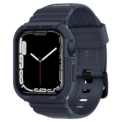 Apple Watch Series 6 5 4 SE 44mm Case | Spigen Rugged Armor Pro Charcoal Gray - Image 1 of 4