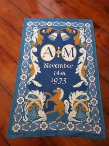 ASCIUGAMANO DA TÈ VINTAGE IN LINO MATRIMONIO REALE 1973 🌟 - Foto 1 di 8