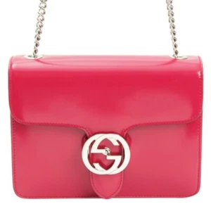 Gucci Inter-locking G Patent Leather Chain Bag - Picture 1 of 10