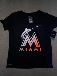 ($30) NIKE Miami Marlins mlb Baseball Jersey Shirt Adult WOMENS/WOMEN'S (xl) - Picture 1 of 3