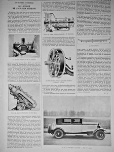 ARTICLE DE PRESSE 1929 PANHARD 16 CV MOTEUR BOITE DE VITESSE ET DIRECTION FREIN - Imagen 1 de 1