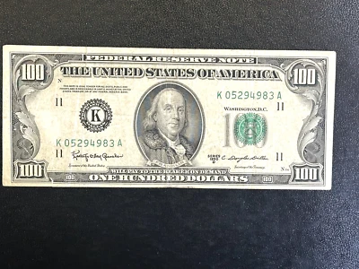 1950 D $100 One Hundred Dollar Bill Dallas Texas - Image 1 of 2